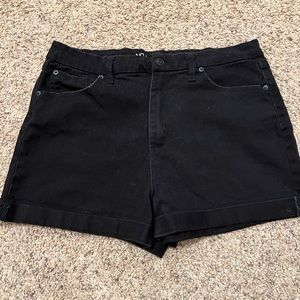 Black denim Shorts